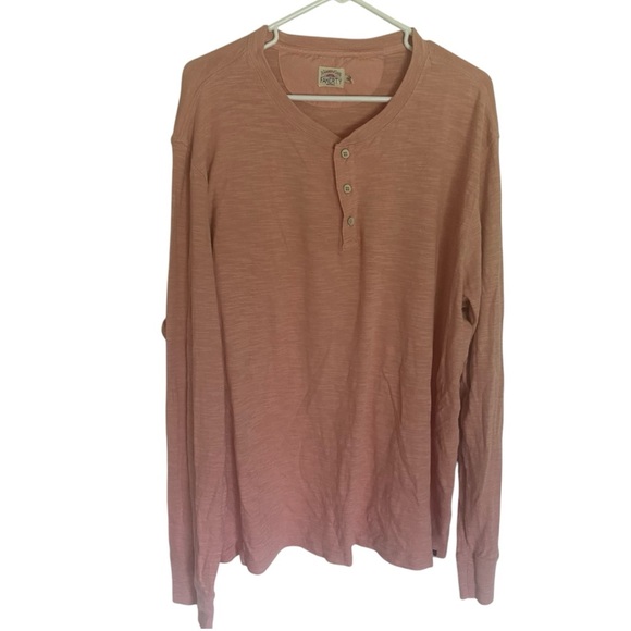 Faherty Slub 100% Cotton Henley Sz XXL Sundrenched Terracotta - Picture 1 of 8